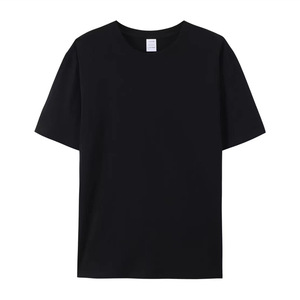 T-shirt en tricot respirant pour homme en polyester/coton, fabrication OEM, tissu doux, manches courtes, uni, imprimé sur mesure, haut décontracté tendance - Product Image 2