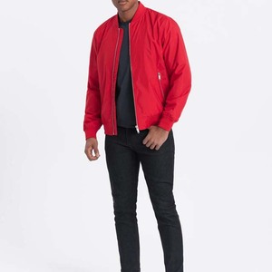 Chaqueta Bomber de Invierno para Hombre, Nueva, de Alta Calidad, Hecha a Medida, de Lona, Impermeable, Transpirable, Color Rojo - Product Image 2