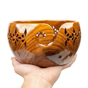 Nuevo Soporte de Hilo de Madera Hecho a Mano al por Mayor, Caja de Almacenamiento de Hilo para Tejer y Ganchillo, Cuenco para Bolas de Hilo, Regalo para el Cumpleaños de la Madre - Product Image 1
