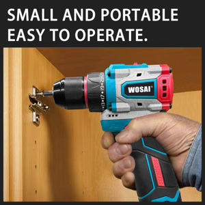 Mini perceuse électrique sans fil 16V, sans balais, mandrin auto-serrant 10mm, 55N.m, avec 2 batteries OEM - Product Image 3