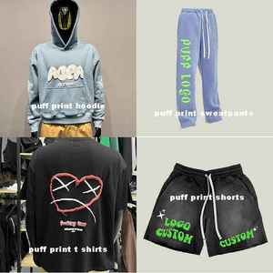 Haute qualité hommes pull surdimensionné 80% coton sweat à capuche lourd personnalisable 3D bouffée impression sweat à capuche pour hommes - Product Image 4