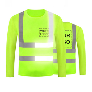 Chemise haute visibilité de haute qualité à manches longues coupe régulière conception de taille personnalisée Nouvelles chemises de sécurité réfléchissantes à manches longues haute visibilité - Product Image 2