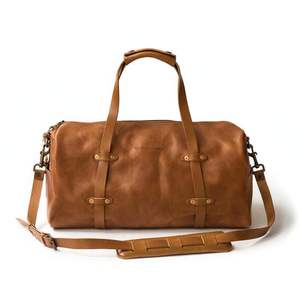 Handmade Custom Leather Duffel Bag Genuine Leather <b>Carry</b>-<b>on</b> for Men Women Zipper for Travel Overnight Stay Sports Gym - Product Image 4