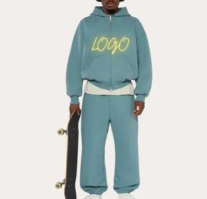 Conjunto Deportivo Unisex al por Mayor, Conjunto de Jogger de Algodón Orgánico, Chándal Holgado de Dos Piezas, Chándal de Alta Calidad con Logotipo Personalizado para Hombre - Product Image 5