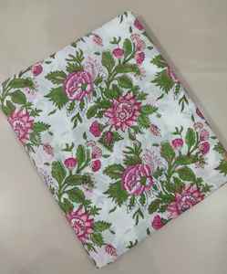 Bloque de mano indio impreso 100% tela de algodón hecha a mano ecológica tradicional transpirable bloque hecho a mano tela de algodón con estampado - Product Image 5