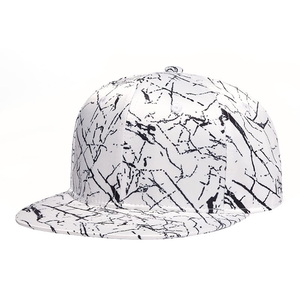 High Quality 6-Panel Snapback <b>Hat</b> Fashionable Hip Hop Unique <b>Black</b>/<b>White</b> Color Blending Custom Logo High Print Made Vietnam - Product Image 2