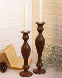 Candelabro de Madera de Nogal de Lujo Nórdico con Base de Latón, Centro de Mesa con Forma de Corazón, Decoración Única para Bodas e Interiores del Hogar - Product Image 3