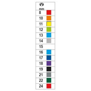 BETA 1/2 \ "Douilles à main hexagonales chromées Multi-Pack Produit de douille colorée - Product Image 2