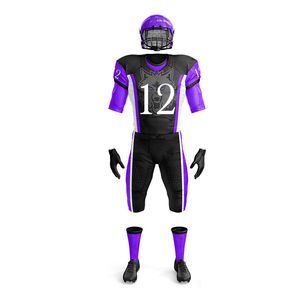 Maillot et short de football américain haute performance, design personnalisé, compression, évacuation de l'humidité, vêtements de sport d'équipe confortables, en gros - Product Image 6