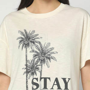 T-shirt à manches courtes pour femmes de haute qualité Logo personnalisable Style classique écologique pour l'été - Product Image 5