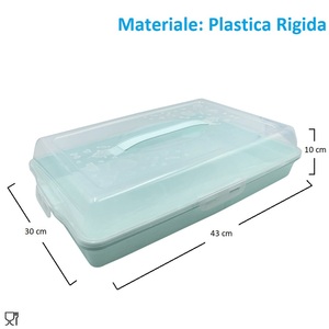 Nhựa trong suốt bánh đứng với Aqua/Hồng/ánh sáng màu Xanh Nắp 40x30x10cm hình chữ nhật để hiển thị bánh 40x30x10cm bánh công cụ - Product Image 2