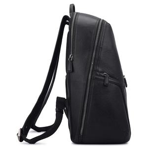 Sac à dos pour ordinateur portable en cuir véritable noir de qualité supérieure, grande capacité, sac à dos de voyage d'affaires, sac de travail de bureau, sac de luxe, USA - Product Image 5