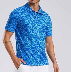 Polo pour hommes avec manches courtes Haut à séchage rapide Chemises polo pour hommes style décontracté Prix de gros avec logo personnalisé - Product Image 2