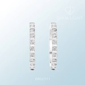 Daily Wear and Special Occasion Use Certified Round <b>Cluster</b> Earring Elegant Jewelry Design for Wedding Party Fashion - Product Image 5