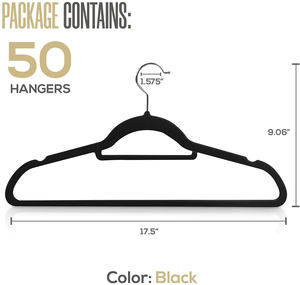 50 Pack Baby Velvet Hangers Slim Non Slip Design with Rose Gold Swivel <b>Hook</b> ABS Plastic Iron Single Tier Wardrobe Travel Use - Product Image 3