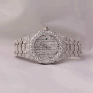Baguette Moissanite High Quality VVS Diamond Dial <b>Watch</b> VVS Clarity Full Iced Out Luxury <b>Watch</b> <b>For</b> Men and <b>Women</b>. - Product Image 1