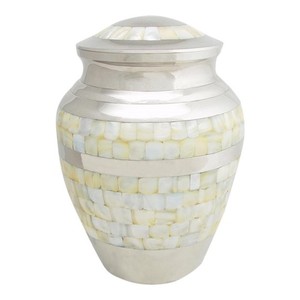 Volviendo a casa con urnas de cremación de recuerdo de latón con acabado de peltre Urnas de recuerdo de metal al por mayor de La India - Product Image 3