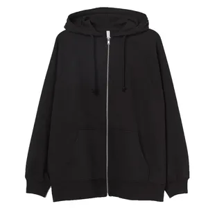 Oversized Hooded Jacket Women's Custom High Quality Logo Zipper Hoddies Plus Size Ladies Hoodie Street Style Blank Plain Bulk