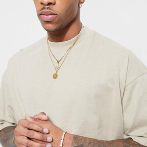 Nueva llegada de los hombres de gran tamaño Boxy Fit Camiseta 100% algodón de calidad Premium impresión personalizada disponible en lote de punto tipo de patrón - Product Image 4