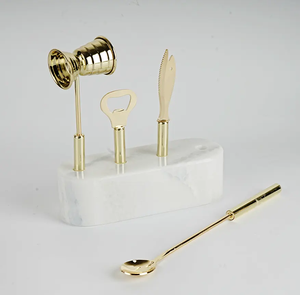 Brass Bar Tools Set for <b>Drink</b> Mixing Gadgets Hot Selling Custom Cocktail Bar Tools Set Luxurious Lowest Price - Product Image 2