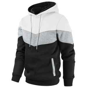 Sweat à capuche thermique en polaire à manches longues pour homme de haute qualité, vêtements de rue décontractés d'hiver, fermeture éclair, imprimé uni, 100% coton, service OEM - Product Image 5