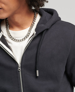 Full zip up style with drawstring Custom Logo Oversized <b>Grey</b> Washed Unisex Vintage Cropped Heavyweight Hoodie - Product Image 6
