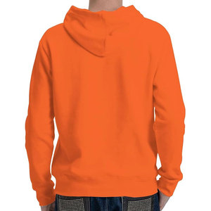 Mens Cusotm Impreso Pullover Canguro Sudadera Naranja - Product Image 2