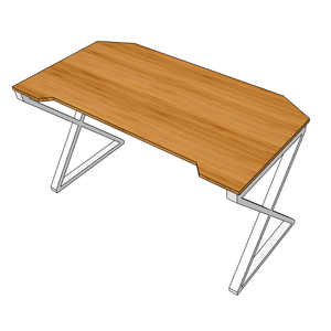 GBamboo GB38012-70x140cm <b>Extendable</b> Gaming <b>Desk</b> with X-Shaped Legs Plastic Wooden Material MDF Melamine Surface for Computer Use - Product Image 1