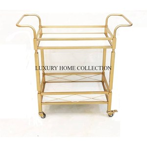 Affordable and Attractive Metal Serving Trolley with a Sleek Design Suitable with Glass Trays <b>for</b> Modern Interiors - Product Image 5