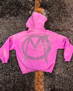 Pull-over à capuche surdimensionné délavé à l'acide personnalisé pour hommes Technique de bouffée Applique Patchwork Boxy Fit motif imprimé vêtements sweats à capuche - Product Image 3