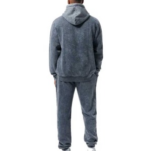 Pull-over personnalisé grande taille pour hommes, lavage à l'acide, survêtement à séchage rapide 100% coton, vêtements de jogging pour l'hiver - Product Image 3