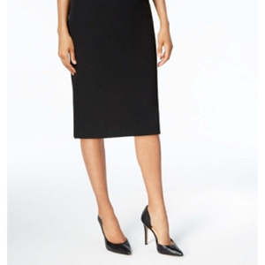 Kasper Women's Comfortable Crepe Pencil MIDI <b>Skirt</b> Black Size 6 Bodycon Empire Made Silk <b>Patchwork</b> Plain Leather Straight <b>Skirt</b> - Product Image 3