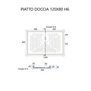 Plato de Ducha Esquinero de Cerámica Antideslizante Matera 80x120 H6 - Product Image 4