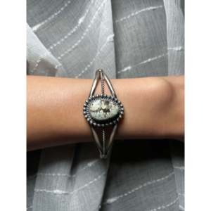 Navajo-Made New Lander & Sterling <b>Silver</b> Fashion <b>Cuff</b> <b>Bracelet</b> - Product Image 5