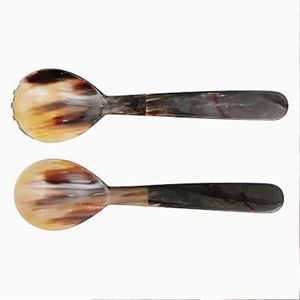 Serveurs de salade en corne ARTISANAT MEILLEURE VENTE Ensemble de bols de vente chaude Fabriqué en Inde Comprend un ensemble de serveurs de salade en bois - Product Image 6