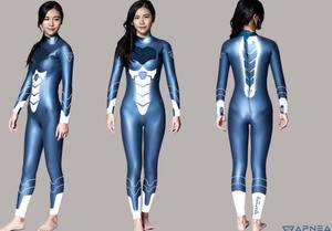 Trajes de Neopreno Transpirables de 3 mm de Spandex/Nailon para Mujer, con Cremallera Trasera Corta, Estampados, para Snorkel, Buceo, Natación, Kayak, Kitesurf y Surf - Product Image 2