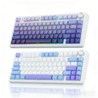 Aula F75 Mechanical Keyboard Tri-modc Hot-swappable 75% Layout Keys RGB Bulk Items Gaming Keyboard With Volume Knob for PC Gamer