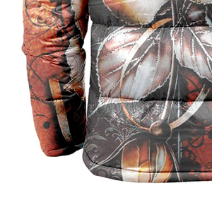 Veste matelassée en toile enduite imperméable pour homme, personnalisable en gros, avec service OEM - Product Image 4