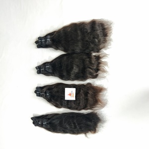 Extensiones de Cabello Humano Natural Indio Negro para Mujer, 100% Virgen, Cutícula Alineada, Remy, Ondulado Profundo, Paquetes Económicos al por Mayor - Product Image 2