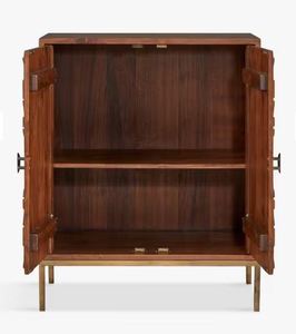 Gabinete de Almacenamiento de Madera de Mango Maciza con Diseño de Mandala Estilo Industrial para Sala de Estar, Hogar, Hotel, Bar - Product Image 5