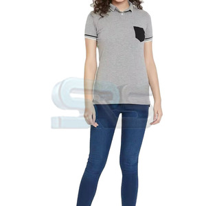 Polos en línea a granel para mujer, camiseta Polo informal ajustada hecha en Pakistán con logotipo de ropa para correr y ropa para correr de alta calidad - Product Image 1