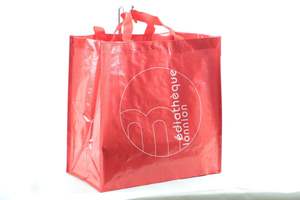 Vente en gros de sacs à provisions tissés en PP sac cadeau de supermarché réutilisable sacs en polypropylène recyclé - Product Image 4