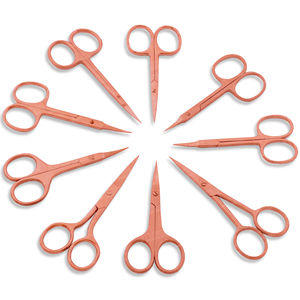 Tijeras recortadoras faciales portátiles de etiqueta privada de precisión, instrumentos de belleza, recortadora, Mini tijeras de maquillaje para hombres y mujeres - Product Image 4