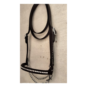 เชือกแขวนคอม้าไนล่อนทนทานพร้อมแผ่นรองจมูกหนังบุนวมเนื้อนุ่มและเชือกคล้องคอฮาร์ดแวร์โลหะผสม - Product Image 1