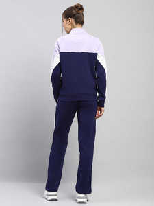 Ropa deportiva de dos piezas con cuello simulado sólido azul de calidad superior para mujer, ropa deportiva transpirable de secado rápido para gimnasio, ropa deportiva de talla grande para invierno - Product Image 2