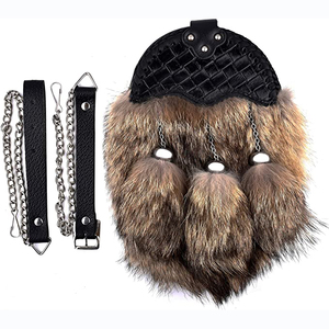 Sporran-piel negra tradicional para el día - Product Image 3