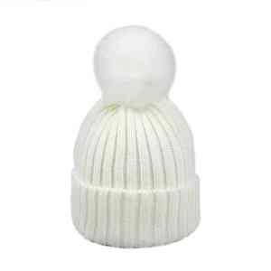 Top Class Kids Hat Knit PomPom Custom Kids Multi Color Winter Warm Hat <b>Knitted</b> <b>Beanie</b> With Pom Pom <b>Beanie</b> - Product Image 3