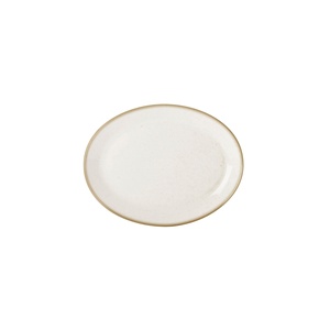 จานเสิร์ฟพอร์ซเลนทรงเรือสีเบจ ขนาด 36 ซม. ดีไซน์เรียบง่าย - Product Image 1