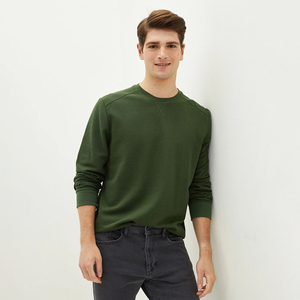 Sweat-shirt respirant à séchage rapide de haute qualité pour hommes nouvelle mode solide pull épais uni imprimé de logo personnalisé XS 3XL hiver - Product Image 3