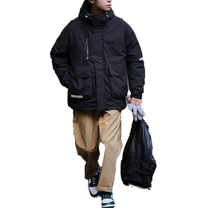 Venta al por mayor chaqueta de invierno de los hombres nueva con capucha de algodón acolchado transpirable de peso pesado cortavientos Bata - Product Image 6